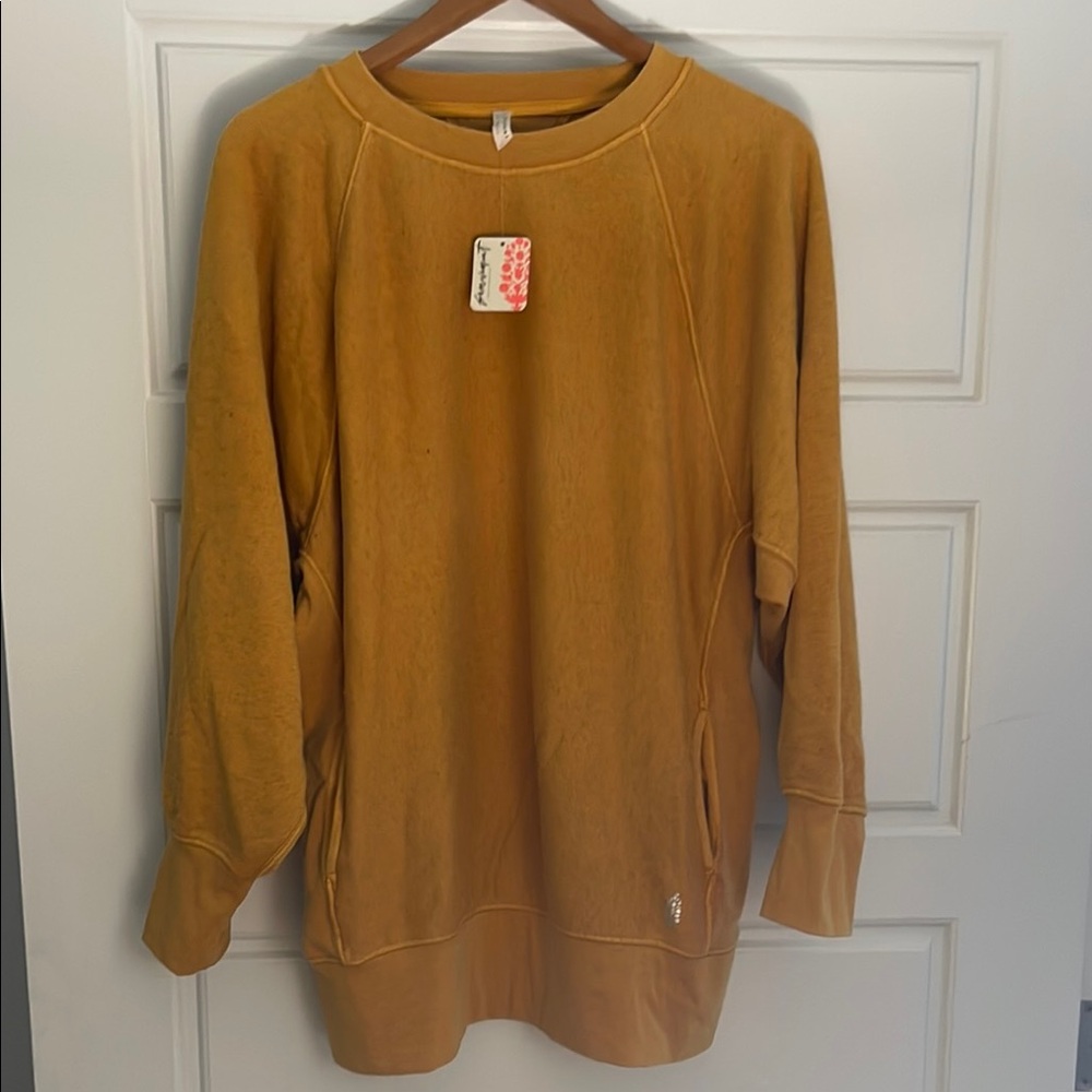 Free People Movement Women's Mustard Sweatshirt
